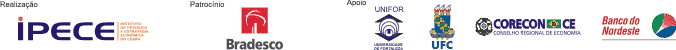Patrocinio: Bradesco, Escola de Gestão Pública do Estado do Ceará , Funcap e Auditece /  Apoio: BNB, AACI e Corecon-ce imagem dos patroinadores e apoiadores do evento